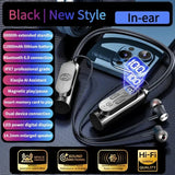 Wireless Earphones Neckband Headphones Gaming LED Display Stereo Sports Headset Halter Waterproof Magnetic Earbuds