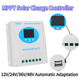 MPPT Solar Controller with 7 Operation Modes LCD Display - Efficient Charging & Wide Compatibility for 12V/24V/36V/48V System