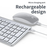 Bluetooth 5.0 & 2.4G Wireless Keyboard and Combo Mini Multimediboard Mouse Set for Laptop PC TV iPad book Android