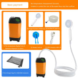 Outdoor Portable Shower Waterproof Electric Pump for Camping Hiking Backpacking Travel Beach Pet