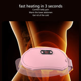 Women Menstrual Fast Heating Hot Compress 6 Gear Vibration Electric Heated Waist Massage Belt