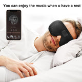 Bluetooth 5.0 3D Sleep Headphones Eye Mask Soft Headset with Ultra-Thin Stereo Speaker Support Handsfree Music Headband