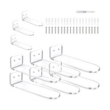 9 Pcs Clear Acrylic Floating Shees for Wall Mount,Shoe Shees,Floating Sneaker Display,Show Shelf,Wall Shoe Rack