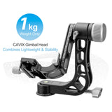 GHA-01 Panoramic Gimbal Tripod Head Gimbal Tripod Head 360 Degree Cantilever Gimlet Photography Camera for Telephoto Heavy Lens