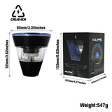 CRUSHER Premium Square Hookah Bowl Set Rechargeable Electric E-Head for Tobacco Water Pipe Bowls Smoking Accessories