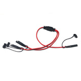 Heavy Duty Power Automotive Adapter 1 to 2 SAE Splitter Cable with Dust Cover 14AWG 60cm Harness