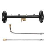 Under Carriage Surface Cleaner for High Pressure Washer Underbody Car Wash Water Broom with 2 Pcs Extension Wand