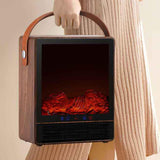 Electric Fireplace Heater with 3D Flame Overheating Protection Decoration for Indoor Tabletop Home Bedroom Living Room
