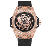 PINTIME New Hip Hop Watch For Men Fashion Big Dial Unique Watches Luxury Diamond Ice Out Watreproof Relogio Masculino 2023