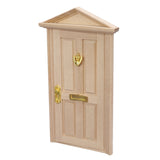 1:12 DIY Mini Door, Wooden Steepletop Window Door For Dollhouse Furniture Accessories
