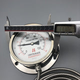 Thermometer Gauge 0-650CC 4 Inch Capillary Dial Type Gas Filled Barbecue Grill Pressure
