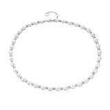 S925 Sterling Silver Baroque Pearl Necklace Female