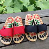 Newly Natural Pebble Stone Massager Slippers Reflexology Care Blood Activating Foot Acupuncture Point Massage Shoes