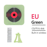 Wall mounted music with IR remote control FM portable Bluetooth speaker stereo 3.5mm CD player LED screen