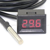 DS18b20 Sensor 0.56" LED Digital Thermometer -55 ~+125C Temperature Meter DC 12V 24V CAR Fish Tank Water Air Indoor Outdoor