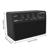 Acoustic Speaker with 6.35mm Universal Interface Professional Guitar Amp Headphone Output for Travel Daily Practice