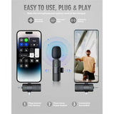 3 in 1 portable wireless lavalier microphone for Mobile live streaming, outdoor shooting, short video recording