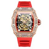 ONOLA Fashion Watch for Men Milky Way Star Sapphire Dial Luxury Steel Band Male Mechanical Wrist Watches Relogio Masculino