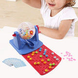 Traditional Chips Professional Set with Bingo Cage for Travel Party Festivals Entertainment Game Kids