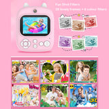 Instant LCD Screen Kids Video Digital Camera Birthday Gift Pink