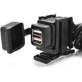 Waterproof Motorcycle Charger Kit 4.2A Dual USB Port Socket Fuse O Ring Connector for iPhone Smartphone Tablet GPS