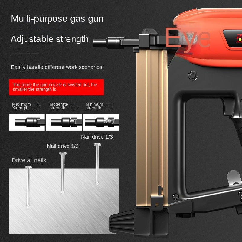 Two Batteries Pneumatic Nail Gun Lithium Battery Electric Nail Gun Air