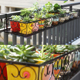 Iron Hanging Shelf Basket - Planter Pots Stand Holder for Balcony, 1-Tier