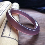 Imperial Purple Medium Width Chalcedony Agate Bracelet