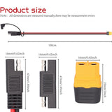 100cm 12AWG to XT60 Female Extension Cable SAE Connector for RV Boat Battery Solar Panel Portable Power Station