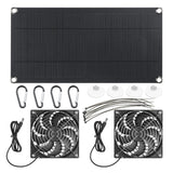 100W Solar Panel Exhaust Fan Air Extractor for Office Outdoor Dog Chicken House Greenhouse Waterproof Solars Plate Power Fans
