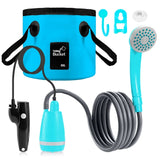 Outdoor Portable Camping Kit with 2.5-3.5L/min Water Discharge 2m Hose USB Charging 30-60min Battery Life Camp Shower