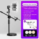 Adjustable Phone Shooting Bracket Stand+ Boom Arm+Super Bright 175W LED Light Photo Studio Kits for Desktop Photo/Video