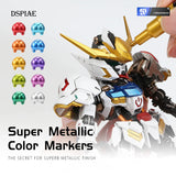 DSPIAE A Colors Super Metallic Marker Brush Pen - Environment-Friendly Water-Based Soft Head, 12 Pcs/set with Box-8.