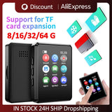 8/16/32/64G MP3 1.8inch Touch Screen Mini Music Player Bluetooth-Compatible 5.0 HIFI Sound for E-Book FM Radio