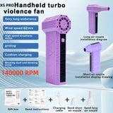 Air blower 140000RPM Turbo Jet Brushless Motor Handheld Duct Fan 62M/S Portable Type-C Charging with Power Display ventilado
