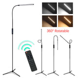 Flexible Gooseneck LED Lamp - 360° Rotation, Remote Control, Adjustable Brightness for Indoor