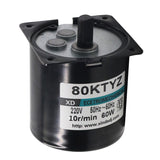 80KTYZ AC 220V Micro Slow Speed hine 60W Permanent Magnet Synchronous Small Motor Adjustable Direction