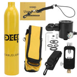 DIDEEP 0.5L Diving Oxygen Cylinder Tank Scuba Oxygen Tank Underwater Breather for Diving Scuba Diving Set with Adapter