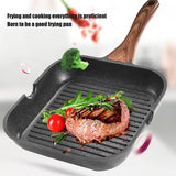 Grill Stove Tops, Nonstick Aluminum Induction Steak Bacon Frying Pan For Gas, Ceramic