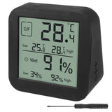Hygrothermograph Dual LCD Digital Humidity and Temperature Meter Tester Indoor Table Clock Touching Screen Gauge