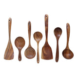 Natural Wood Tableware Spoon Colander Long Handle Spoon Wooden Non-Stick Spatula Kitchen Tool Wooden Spoon/Shovel Cooking Tools