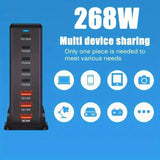 New 268W/240W GAN Gallium Nitride USB TypeC Multi-port Desktop Travel With Power Adapter PD Office Home Charger