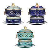 Practical Cloisonne Hot Pot For Shabu Buffet & Stew - Camping Cooker