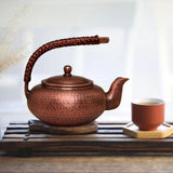 Half Moon Handmade Copper Teapot - 500ml Traditional Design