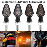 12V Motorcycle Signal Lights LED Metal Universal Moto Indicator Lamp Front Rear Turn Signals Brake Stop Lamps Accessories