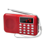 PR-11 Red 2-Band Insert Card Radio AM FM MP3