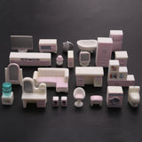 23 Pcs Kit Mini Furniture Decoration Set Miniature Dollhouse Accessories For Kid Gifts