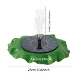 Lotus Leaf Solar 1.4W Bird Bath Fountain with 6 Nozzles ating Water Pump for Garden Decor
