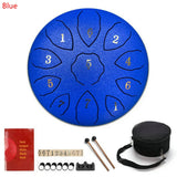 Tune Percussion Musical Instrument 8 Inch Steel Tongue Drum For Beginner Tune Hand Drum Pad Sticks Carrying Bag Percussion