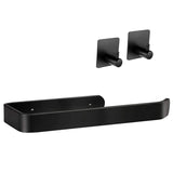No Drilling 2 Pieces Hooks +Towel Holder Self-Adhesive Towel Rail For Bathroom Kitchen Toilet